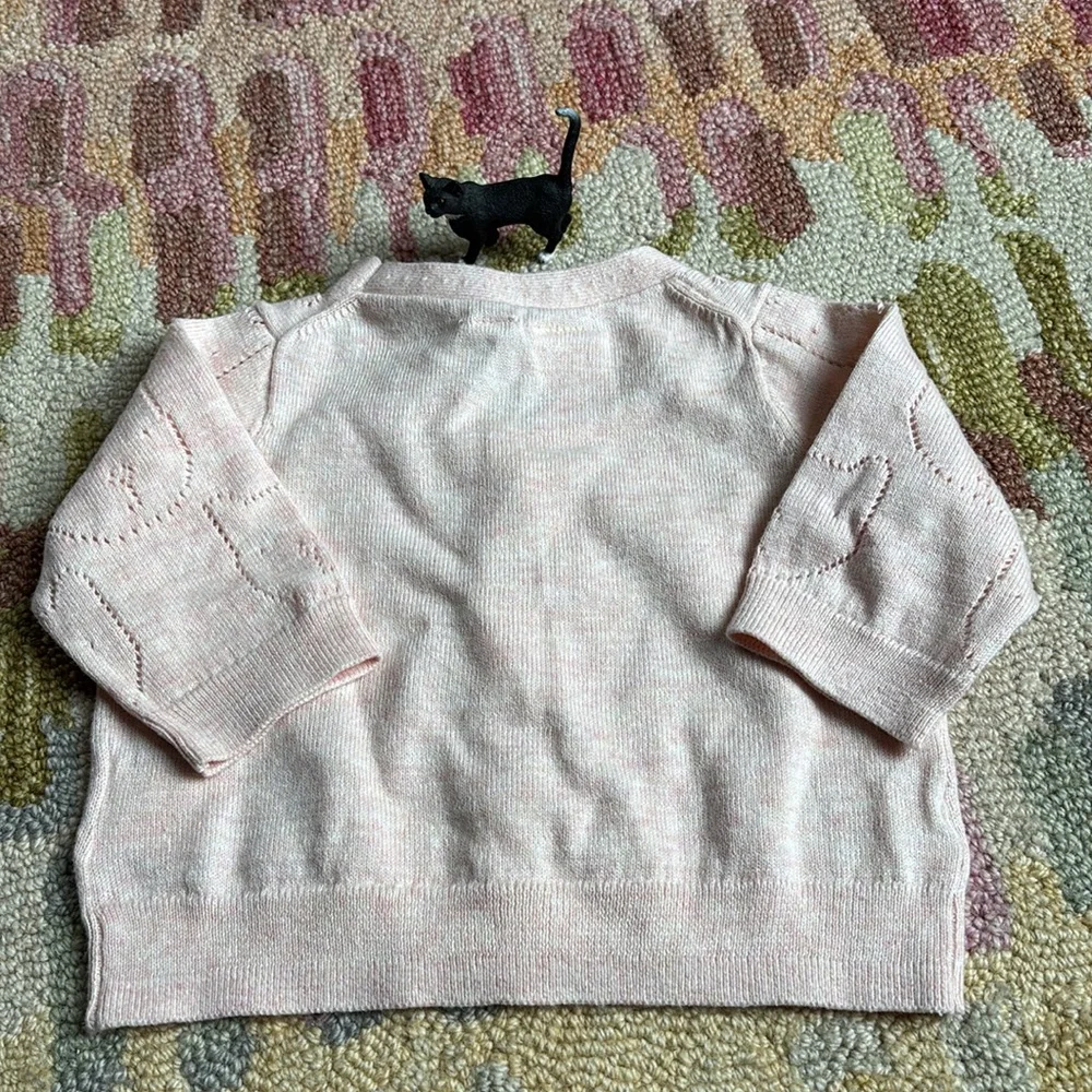 🍦HOST PICK🍦Baby GAP Pointelle Cardigan little cat faces 0-3 months NWT